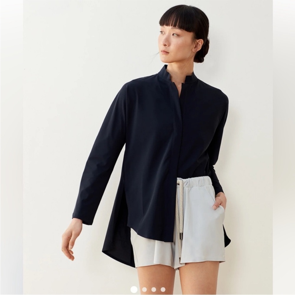 ADAY Something Borrowed Black Button Down